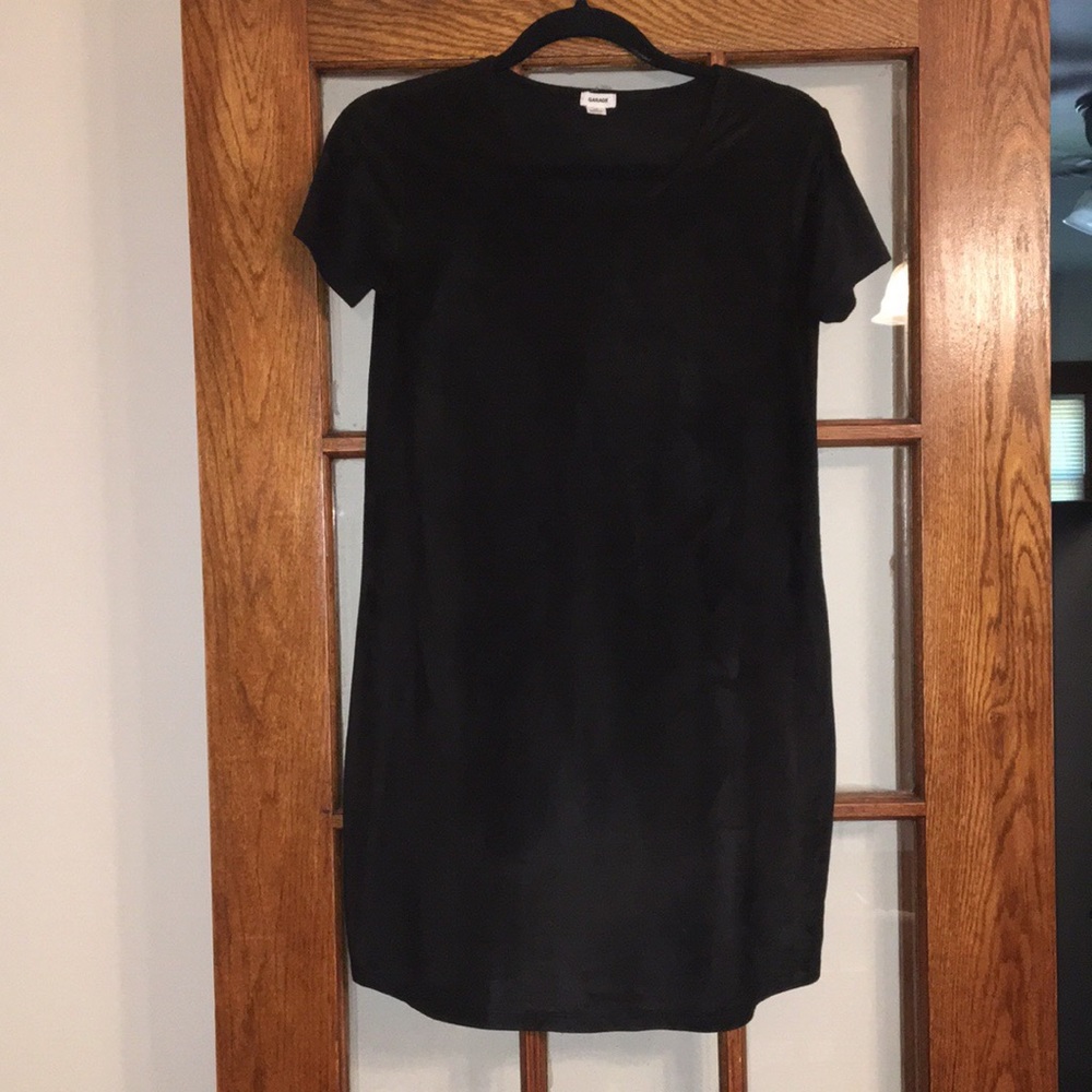 Black shirt dress